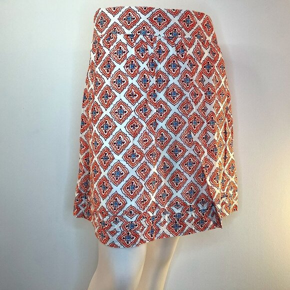 ANN TAYLOR LOFT Petites Women's White Patterned Light Skirt - Size 4P - NWT - Picture 1 of 4